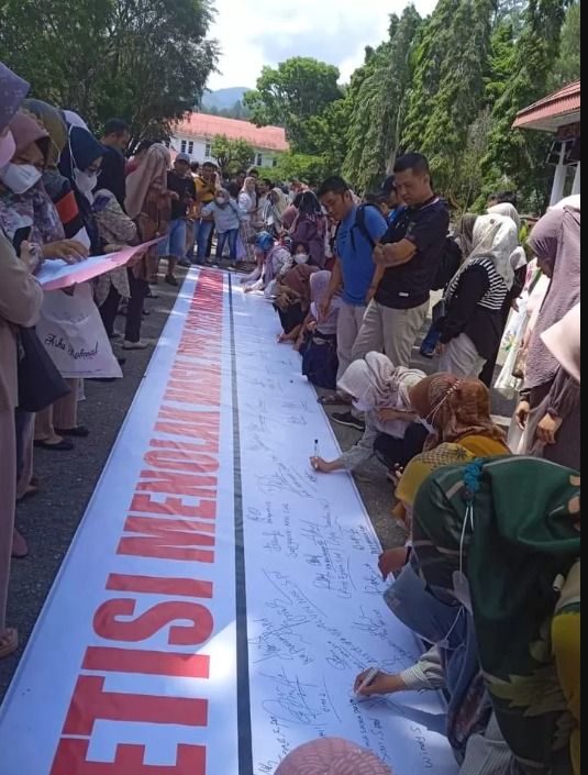 Aksi menolak hasil seleksi PPPK di Kerinci dan Sungai Penuh Kian masif