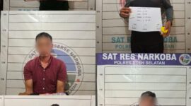 Perangi peredaran Narkotika,Satres Narkoba Polres Aceh Selatan amankan Lima pelaku penyalahgunaan Narkoba.