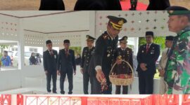 Kapolres Aceh Selatan Pimpin Upacara Ziarah Makam Pahlawan Dalam Rangka HUT RI Ke-79