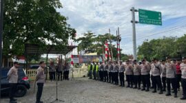 Polres Aceh Besar Dan TNI Gelar Apel Gabungan Cipta Kondisi Dalam Rangka Hari Damai Aceh Ke-19 Di Indrapuri