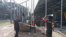 Proyek peningkatan fasilitas di SMPN 1 Banda Aceh menunjukkan kemajuan signifikan pada hari ke-16 pelaksanaannya.