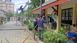  Proyek peningkatan fasilitas di SMPN 1 Banda Aceh menunjukkan kemajuan signifikan pada hari ke-20 Sabtu (24/08/2024),