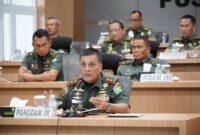 Mayor Jenderal TNI Niko Fachrizal, M.Tr. (Han), menghadiri Rapat Rencana Pelaksanaan Kegiatan Forum Evaluasi Kepala Staf Angkatan Darat Selasa (27/08/2024).