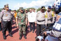  Mayor Jenderal TNI Niko Fahrizal, M.Tr.(Han). menghadiri Apel Gelar Pasukan Operasi Po Meurah Seulawah 2024 dalam rangka pengamanan PON XXI Aceh-Sumut, 