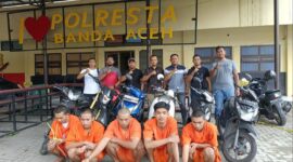 Polresta Banda Aceh Tangkap 5 Pencuri Motor
