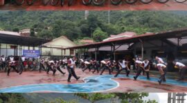 Senam Sehat dan Sepeda Santai meriahkan Hari Lalu Lintas Bhayangkara ke-69 Polres Aceh Selatan.