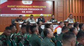 Mayor Jenderal TNI Niko Fahrizal, M.Tr(Han)., menghadiri Rapat Koordinasi Wilayah (Rakorwil) untuk mempersiapkan kunjungan Presiden Republik Indonesia, Ir. H. Joko Widodo, ke Provinsi Aceh. 