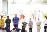 Mayor Jenderal TNI Niko Fahrizal, M.Tr. (Han), turut menghadiri acara peresmian jalan tol Sibanceh (Sigli-Banda Aceh) oleh Presiden Republik Indonesia, Ir. H. Joko Widodo,Senin (09/09/24). 