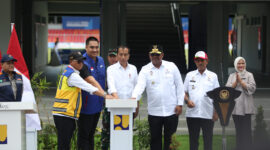 Mayor Jenderal TNI Niko Fahrizal, M.Tr. (Han), menghadiri Peresmian Stadion H. Dimurthala oleh Presiden Republik Indonesia, Ir. H. Joko Widodo, pada Senin (09/09/2024).
