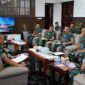 Brigjen TNI Ayi Supriatna, S.I.P., M.M., memimpin Rapat Koordinasi Awal Peringatan Hari Ulang Tahun (HUT) Ke-68 Kodam Iskandar Muda Tahun 2024. Jumat (13/09/24) siang.