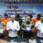 Mayor Jenderal TNI Niko Fahrizal, M.Tr. (Han), menghadiri konferensi pers yang digelar oleh Badan Narkotika Nasional Provinsi (BNNP) Aceh Selasa (17/09/24).