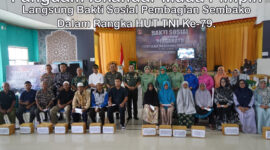 Kegiatan bakti sosial yang diselenggarakan oleh Kodam Iskandar Muda ini berhasil menjangkau 737 orang dalam rangka memperingati Hari Ulang Tahun (HUT) ke-79 Tentara Nasional Indonesia Minggu (22/09/2024