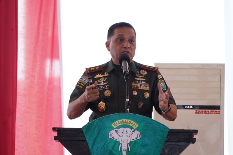  Mayor Jenderal TNI Niko Fahrizal, M.Tr. (Han), mengimbau seluruh prajurit TNI AD di jajaran Kodam Iskandar Muda untuk memanfaatkan Program Tabungan Wajib Perumahan (TWP) 