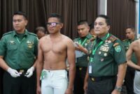  Mayor Jenderal TNI Niko Fahrizal, M.Tr.(Han)., memimpin Sidang Pantukhir Tingkat Panitia Daerah (Panda) Penerimaan Calon Bintara Prajurit Karier (Caba PK) di Gedung Malahayati Lt. 2 Makodam Iskandar, Rabu (20/11/24).