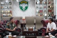 Mayor Jenderal TNI Niko Fahrizal, M.Tr.(Han), menerima audiensi dari Satuan Tugas (Satgas) Swasembada Pangan Provinsi Aceh, Dr. drh. Agus Susanto, M.Si.,