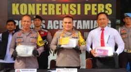 Polres Aceh Tamiang Berhasil Amankan Narkotika Jenis Kokain Seberat Dua Kilogram