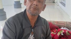pria paruh baya tanpa identitas ditemukan di Aceh Tengah dan kini diamankan di Mako Tagana Dinas Sosial Aceh Tengah, (19-01-2025) foto. Tagana Ateng