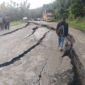 Ruas jalan nasional Bireuen- Takengon di Kilometer (Km) 16 kawasan Desa Blang Alue Rambong, Juli, Bireuen amblas  sepanjang 50 meterKamis (9/1/2025). 