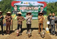 Kapolres Pidie Jaya Launching Penanaman Jagung Serentak 1 Juta Hektar,di Gampong Seunong, Kecamatan Meurah Dua, Selasa (21-01-2025)  .(Dok Ist).
