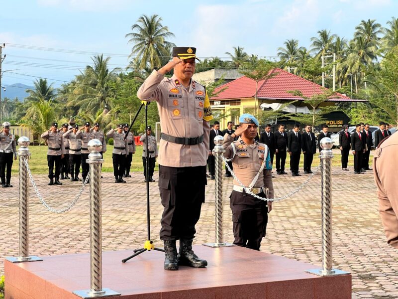 Polres Pidie Jaya menggelar Upacara Hari Kesadaran Nasional di Lapangan Apel Polres Pidie Jaya , Senin, 17 Februari 2025.foto.Ist