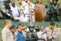  Letkol Inf Fiska Bagus Tri Sunaryanto, mendampingi Kapolda Papua Tengah Brigjen Pol Alfred Papare, S.I.K., beserta rombongan dalam kunjungan ke lokasi  Kabupaten Puncak Jaya, Kamis (6/2/2025). 