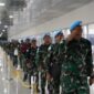 Mayor Jenderal TNI Niko Fahrizal, M.Tr.(Han), didampingi oleh Ibu Ketua Persit Kartika Chandra Kirana Daerah Iskandar Muda Ny. Eva Niko Fahrizal secara resmi melepas keberangkatan 467 personel Satuan Tugas Batalyon Mekanis (Satgas Yonmek) TNI Kontingen Garuda (Konga) XXIII-S United Nations Interim Force in Lebanon (UNIFIL) dari Yonif 114/SM Sabtu (22/2/2025).
