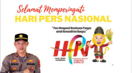 Kapolsek Krueng Raya  Iptu Rolly Yuiza Away, S.H., mengucapkan selamat Hari Pers Nasional (HPN) 2025