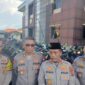 Kapolres Pandeglang AKBP Oki Bagus Setiadji (kedua kanan) memberikan keterangan kepada aeak media saaat ekspos. (TLii/Ikhsan Sururi)