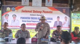Wakili Bupati, Kadis Sosial P3A, Pidie Jaya Agusmaidi, S.I.P, M.M. Buka Pelatihan Penguatan Tagana dan Bakti Sosial.,Sabtu (26-4-2025) Dok. Jurnalis Tlii