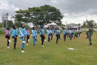 Tim Seleksi TNI - Polri Sedang Laksanakan Uji Kesamaptaan dan PBB Calon Paskibraka, Senin (28/4/2025) di Lapangan Trienggadeng.