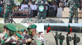  Brigadir Jenderal TNI Ayi Supriatna, S.I.P., M.M., mewakili Pangdam Iskandar Muda Mayor Jenderal TNI Niko Fahrizal, M.Tr. (Han), bertindak selaku Inspektur Upacara pada kegiatan penutupan pendidikan sekaligus tradisi pembaretan Yudhawastu Kamis (22/5/2025).