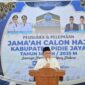 Pemerintah Kabupaten Pidie Jaya menggelar kegiatan peusijuek (tepung tawar) dan pelepasan bagi jamaah calon haji ,  Di Mesjid Tgk Ayik Pantee Geulima Meureudu, Minggu (4/5/2025). Foto.Ist