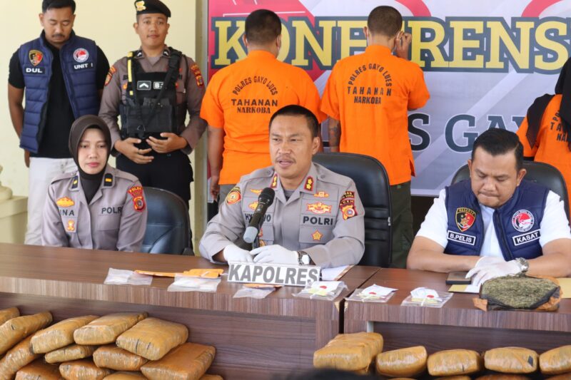 Januari—Mei 2025, Polres Gayo Lues Berhasil Ungkap 12 Kasus Narkotika