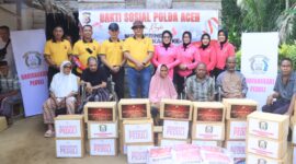 Kapolda Aceh dan Ketua Bhayangkari Gelar Bakti Sosial di Aceh Utara