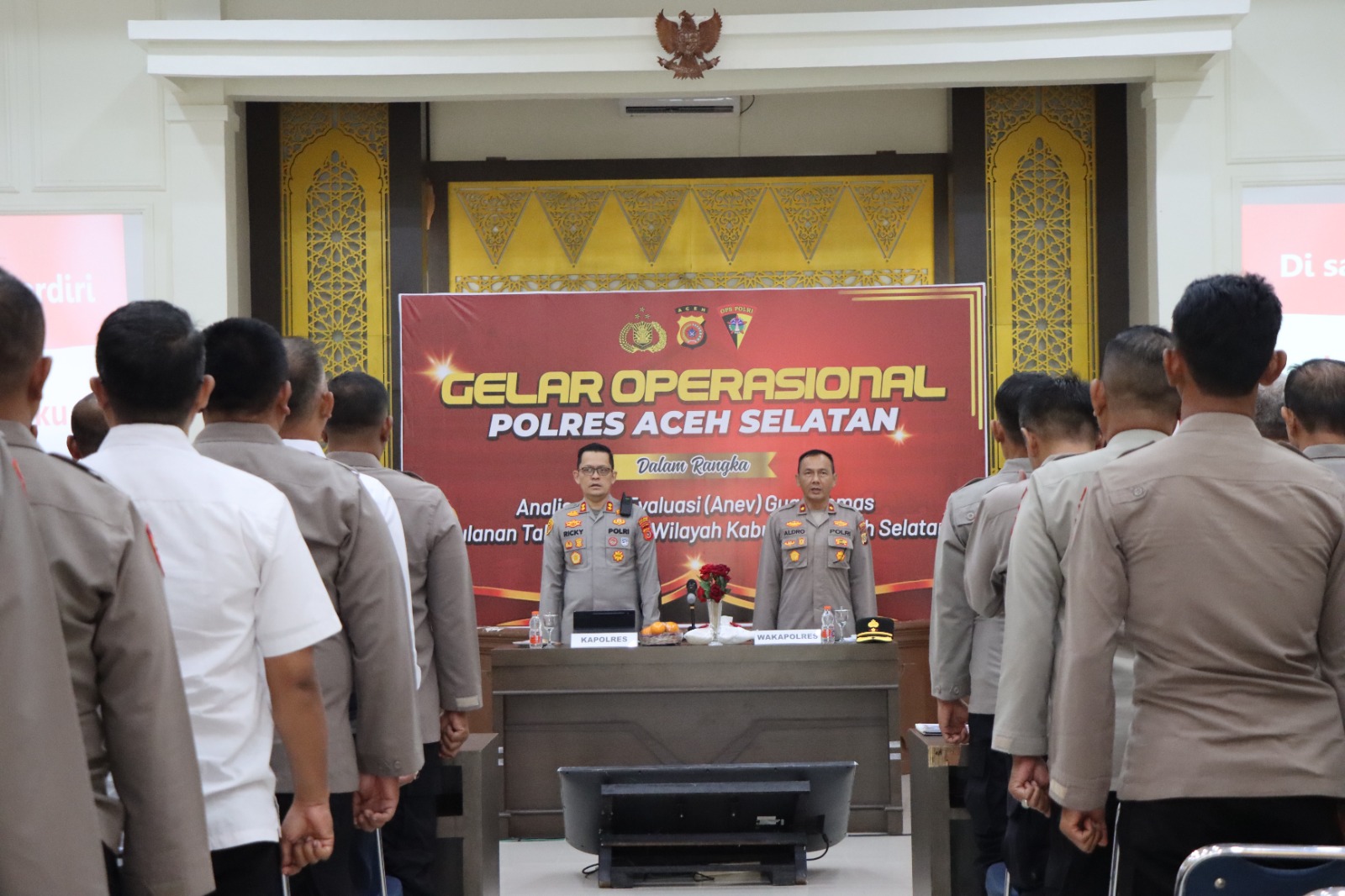 Polres Aceh Selatan Gelar Operasional Bulanan, Bahas Evaluasi Kamtibmas Tahun 2025