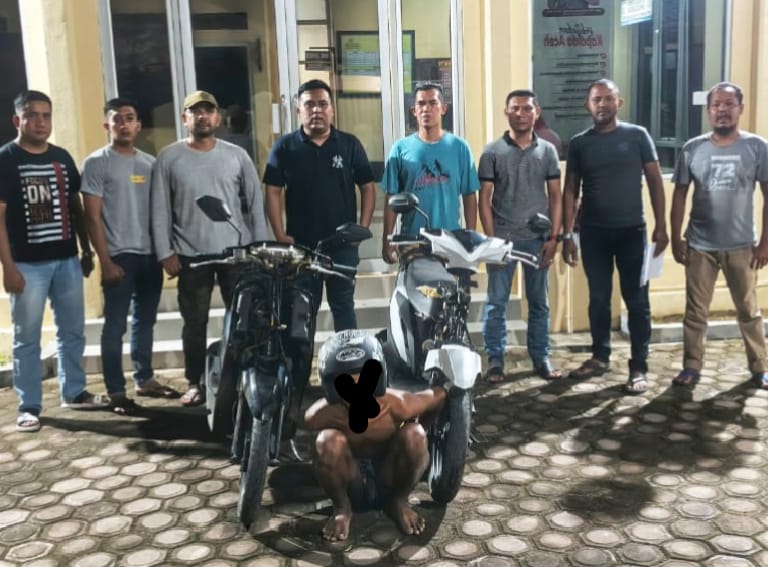 Tim Lebah Polsek Darussalam Tangkap Residivis Curanmor, Dua Motor Diamankan