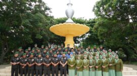 Kabintaljarahdam IM Pimpin Upacara Ziarah HUT ke-79 Bintal TNI AD di Taman Makam Pahlawan Banda Aceh