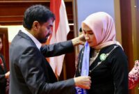Gubernur Aceh Muzakir Manaf, mengukuhkan Ny.Marlina Muzakir sebagai Bunda Paud, Bunda Literasi, dan Ketua Forum Ikan Aceh, Anjong Mon Mata Banda Aceh, Selasa, 20/5/2025