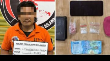 Sat Resnarkoba Polres Pelabuhan Belawan Tangkap Pengedar dan Pengguna Narkoba di Desa Klumpang