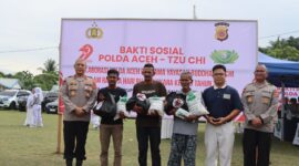 Baksos dan Bakkes Hari Bhayangkara di Komplek Buddha Tzu Chi, Wakapolda Aceh Bagikan 500 Paket Sembako kepada Masyarakat