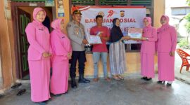 Polsek Samadua Salurkan Bantuan Sosial Sambut HUT Bhayangkara ke-79