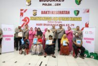 Sambut Hari Bhayangkara ke-79, Polda Aceh Gelar Operasi Katarak dan Khitanan Massal Gratis