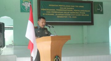 Kodim 0107/Aceh Selatan Gelar Penyuluhan P4GN Semester I Tahun 2025

‎
