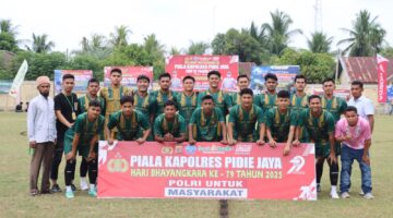 Laga Seru di Kapolres Pidie Jaya Cup IV, CST United Gasak Brutal FC 5-2