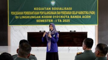 Kodim 0101/KBA Gandeng BNN, Gelar Edukasi Bahaya Narkoba bagi Prajurit dan Keluarga