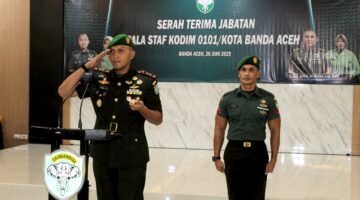 Kasdim 0101/KBA Resmi Berganti, Sertijab Dipimpin Langsung oleh Dandim Letkol Inf Faurizal