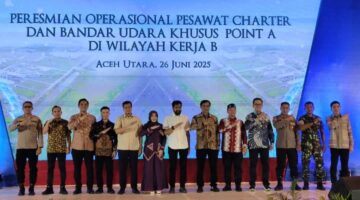 Kapolres Lhokseumawe Hadiri Peresmian Pesawat Pegasus dan Bandara Khusus Point A di Aceh Utara