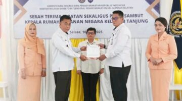 Serah Terima Jabatan Karutan Rutan Tanjung, Boy Irfan Arslan Resmi Digantikan Raymon Andika Girsang