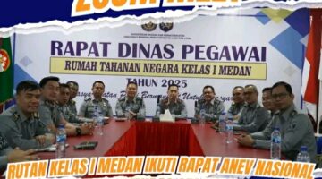 Rutan Kelas I Medan Ikuti Rapat Anev Nasional Bersama Ditjenpas Secara Virtual