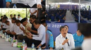 Kalapas Kelas IIB Tebing Tinggi Hadiri Kunjungan Kerja Menteri Imipas di Lapas Kelas I Medan.